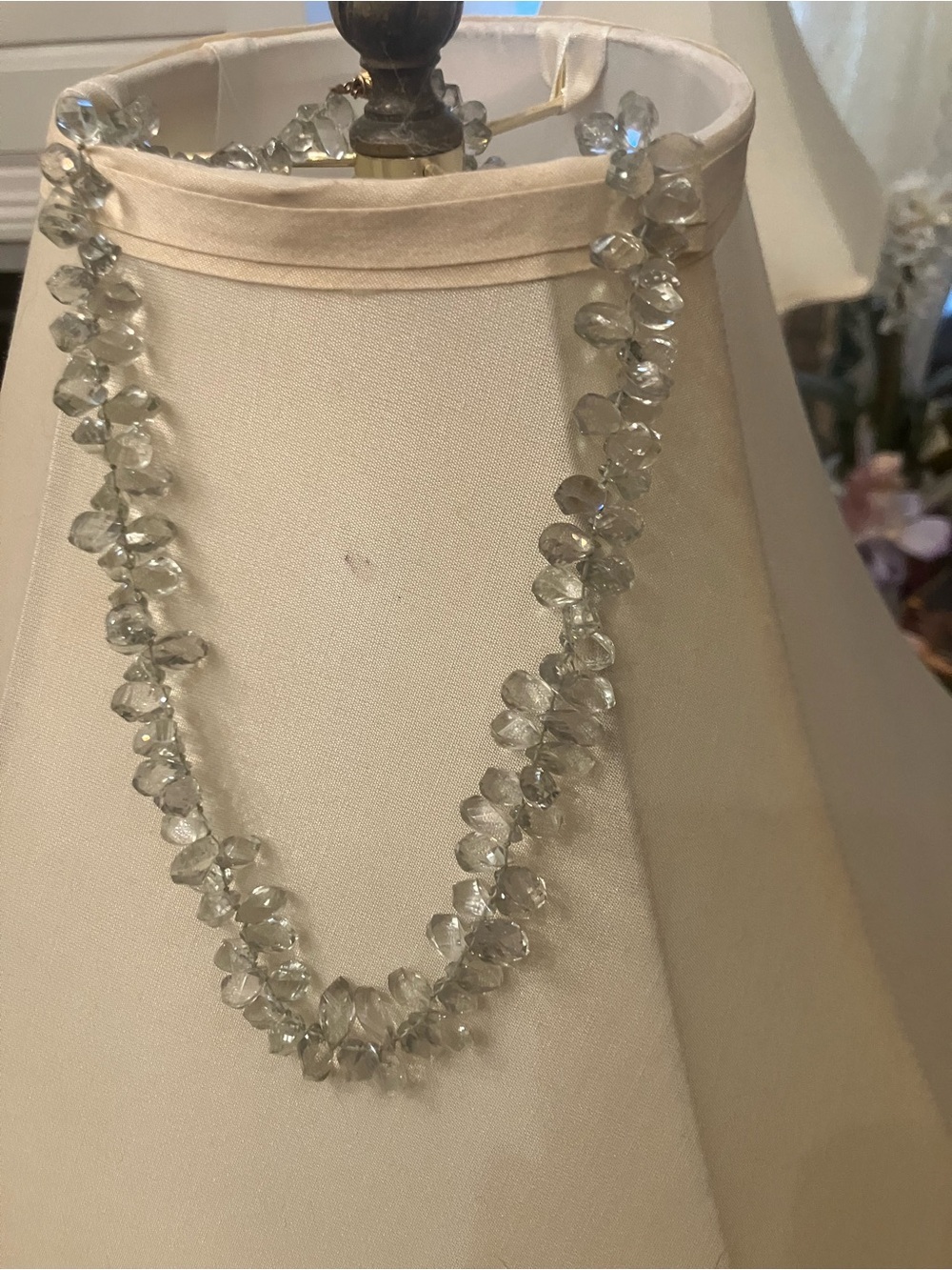 Crystal Bead Necklace - Clear